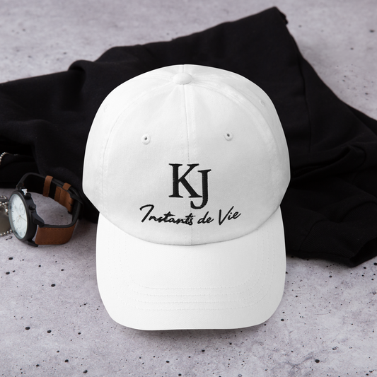 Casquette KJ instants de vie brodée blanche