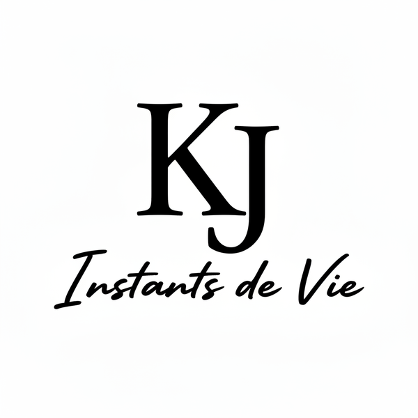 Logo KJ Instants de Vie broderie noir
