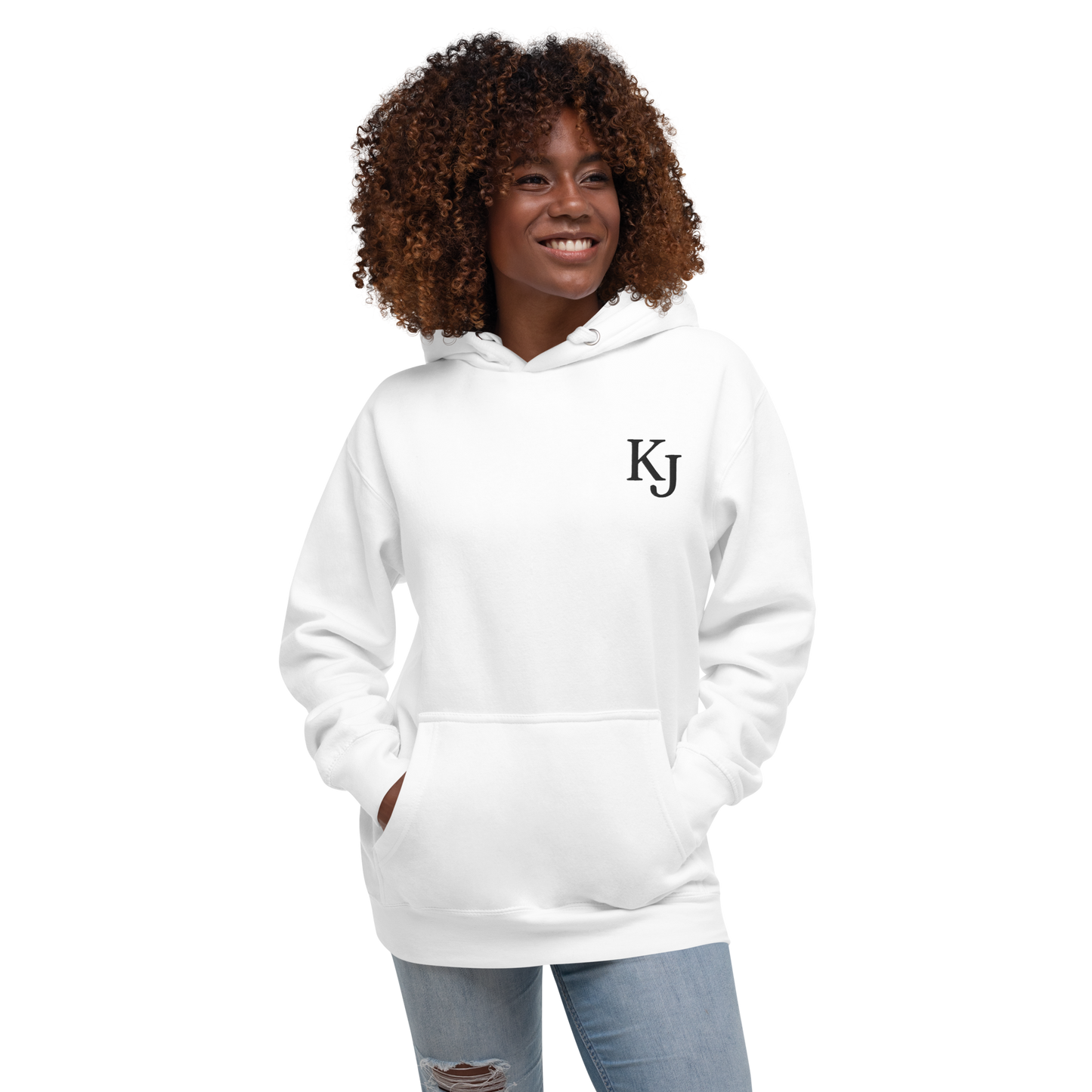 Sweat à Capuche Unisexe blanc