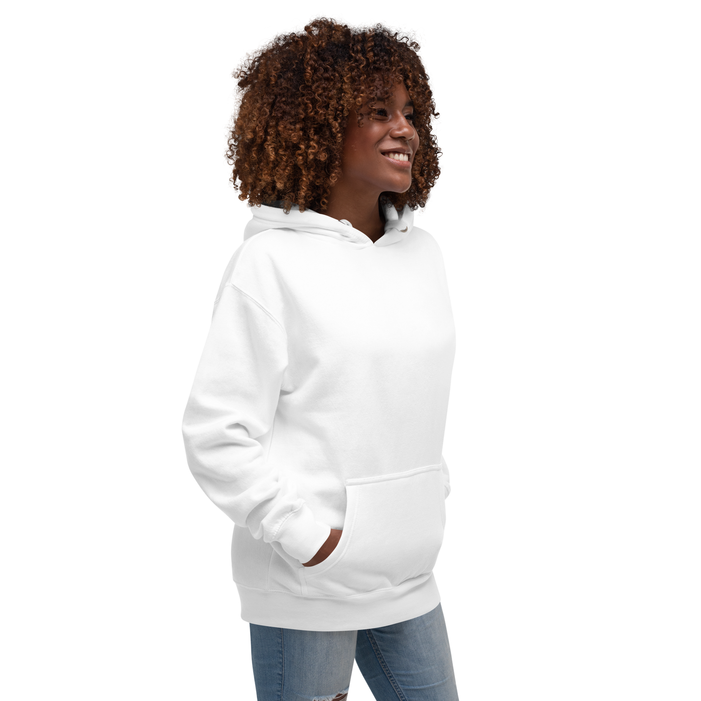 Sweat à Capuche Unisexe blanc